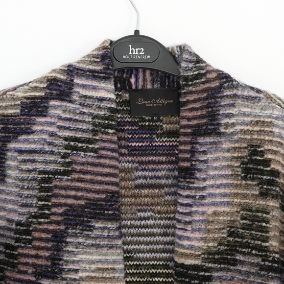 Cocoon Knit Coat Jacket 65% Wool Italy M/L - Picture 6 of 12